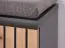Garderobe Ringerike 02, Farbe: Anthrazit / Eiche Artisan - Abmessungen: 203 x 90 x 32 cm (H x B x T), mit Sitzkissen