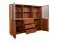 Vitrine Jussara 12, Farbe: Bernstein, Eiche teilmassiv – 150 x 178 x 42 cm (H x B x T)