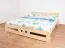 Jugendbett Milo 39 inkl. Lattenrost, Farbe: Natur, massiv - 180 x 200 cm (B x L)