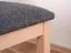 Klassischer Esszimmerstuhl Madohn gepolstert, Bezug in Dunkelgrau, Sitzhöhe von 47 cm, Buchenholz in Eichen Optik, langlebiges Holz, Buchenholz Korpus