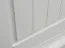 Vitrine Gyronde 14, Türanschlag rechts, Kiefer massiv Vollholz, Farbe: Weiß / Eiche - 190 x 60 x 45 cm (H x B x T)