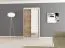 120 cm breiter Kleiderschrank mit 5 Fächern und 2 Türen | Farbe: Sonoma Eiche / Weiß Abbildung