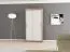 120 cm breiter Schiebetürenschrank mit 2 Türen | 5 Fächer | 2 Kleiderstangen | Farbe: Sonoma Eiche / Weiß Abbildung