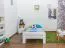 Bettrahmen für Kinder / Kinderbett 90 x 200 cm | Massivholz: Kiefer | Weiß Lackiert | inkl. Rollrost Abbildung