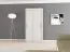 100 cm breiter Schiebetürenschrank mit 2 Türen | 5 Fächer | 2 Kleiderstangen | Farbe: Weiß Abbildung