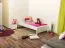Bettrahmen für Kinder / Kinderbett 100 x 200 cm | Massivholz: Kiefer | Weiß Lackiert Abbildung