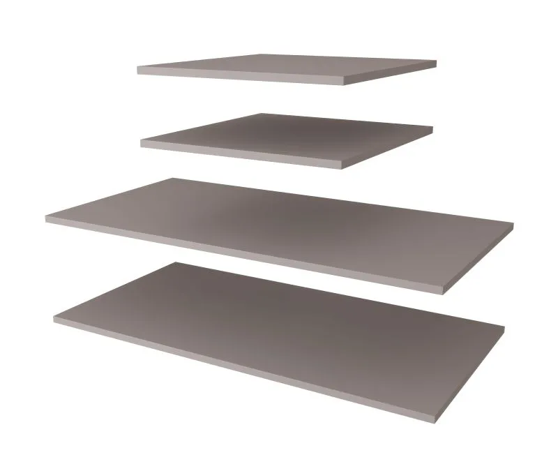 Holzeinlegeboden für Kleiderschrank | 4er Set | Farbe: Kaschmir | für Schränke mit der Breite: 150 cm