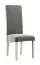 Moderner Stuhl Born 13, Buchenholz Vollholz massiv, Farbe: Natürliche Eiche / Graue Polsterung - Abmessungen: 99 x 46 x 59 cm (H x B x T)