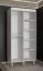 Moderner Kleiderschrank mit Spiegel Jotunheimen 205, Farbe: Weiß - Abmessungen: 208 x 100,5 x 62 cm (H x B x T)
