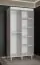 Außergewöhnlicher Kleiderschrank mit zwei Spiegelmuster Jotunheimen 217, Farbe: Weiß - Abmessungen: 208 x 100,5 x 62 cm (H x B x T)