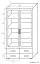 Vitrine Garut 12, Farbe: Sonoma Eiche - Abmessungen: 194 x 100 x 40 cm (H x B x T)