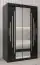 120 cm breiter Kleiderschrank mit 2 Türen | 5 Fächer | Farbe: Schwarz Abbildung