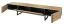 TV-Unterschrank Slatina 15, Farbe: Eiche / Schwarz, teilmassiv - Abmessungen: 46 x 230 x 45 cm (H x B x T)