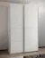 Kleiderschrank / Schiebetürenschrank | 6 Einlegeböden | 245,5 x 150 x 64 cm | 6 Fächer | 2 Kleiderstangen | 2 Schiebetüren | Soft-Close | Farbe: Weiß
