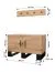 Schuhschrank mit Garderobe Morteratsch 04, Farbe: Eiche / Schwarz - Abmessungen: 52 x 84 x 46 cm (H x B x T), mit sechs Fächern und vier Haken
