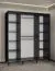 Schiebetürenschrank im schlichten Design Jotunheimen 248, Farbe: Schwarz - Abmessungen: 208 x 180,5 x 62 cm (H x B x T)
