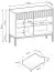 Moderne Kommode mit zwei Schubladen Worthing 51, Farbe: Grau / Gold - Abmessungen: 83 x 104 x 39 cm (H x B x T)