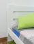 Kinderbett / Jugendbett Kiefer Vollholz massiv weiß lackiert A24, inkl. Lattenrost - Abmessung 90 x 200 cm 
