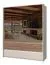 Kleiderschrank mit Spiegel Papauta 07, Farbe: Kaschmir / Eiche dunkel - Abmessungen: 226 x 187 x 60 cm (H x B x T)