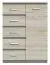 Kommode Pamulang 05, Farbe: Sonoma Eiche - Abmessungen: 112 x 82 x 40 cm (H x B x T)