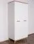 Drehtürenschrank / Kleiderschrank Panduros 01, Farbe: Kiefer Weiß / Eiche Braun - Abmessungen: 185 x 85 x 52 cm (H x B x T)