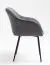 Stuhl Maridi 253, Farbe: Dunkelgrau - Abmessungen: 81 x 57 x 61 cm (H x B x T)