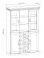 Vitrine Badile 05, Farbe: Kiefer Weiß / Braun - 187 x 127 x 39 cm (H x B x T)