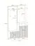 Garderobe Ringerike 03, Farbe: Anthrazit / Eiche Artisan - Abmessungen: 203 x 120 x 32 cm (H x B x T), mit einen Spiegel