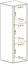 Moderne Hängevitrine Fardalen 18, Farbe: Schwarz - Abmessungen: 120 x 30 x 30 cm (H x B x T), mit drei Fächern