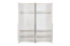 Drehtürenschrank / Kleiderschrank Siumu 23, Farbe: Weiß / Weiß Hochglanz - 224 x 182 x 56 cm (H x B x T)