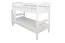 Etagenbett / Stockbett "Easy Premium Line" K18/n, Kopfteil mit Löchern, Buche Vollholz massiv Weiß - 90 x 190 cm, (L x B) teilbar