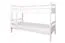 Stockbett für Erwachsene "Easy Premium Line" K20/n, Kopf- und Fußteil gerade, Buche Vollholz massiv Weiß - 90 x 200 cm (B X L), teilbar