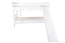 Weißes Etagenbett mit Rutsche 90 x 200 cm, Buche Massivholz Weiß lackiert, teilbar in zwei Einzelbetten, "Easy Premium Line" K28/n