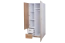 Jugendzimmer - Drehtürenschrank / Kleiderschrank Dennis 01, Farbe: Esche / Weiß - Abmessungen: 188 x 80 x 52 cm (H x B x T)