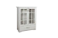 Vitrine Falefa 07, Farbe: Elfenbein - 128 x 101 x 49 cm (H x B x T)