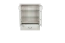 Vitrine Falefa 07, Farbe: Elfenbein - 128 x 101 x 49 cm (H x B x T)