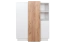 Kommode Gremda 02, Farbe: Eiche / Weiß - 134 x 110 x 45 cm (H x B x T)