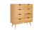 Kommode Eiche massiv natur Aurornis 36 - Abmessungen: 104 x 96 x 40 cm (H x B x T)