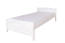 Einzelbett aus Massivholz, stabiles Gästebett Buche Vollholz 117, Weiß, inkl. Lattenrost, Liegefläche 100 x 200 cm