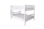 Etagenbett 160 x 190 cm für Erwachsene "Easy Premium Line" K24/n, Kopf- und Fußteil gerade, Buche Massivholz weiß lackiert, teilbar