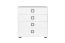 Elegante Kommode 06 in Weiß, 89 x 84 x 56 cm, hochwertig verarbeitet, besonders robust und stabil, langlebig, 4 Schubladen mit Soft Close System