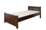 Modernes Jugendbett Buche Massivholz 107, Walnussfarben, Liegefläche 100 x 200 cm, inkl. Lattenrost, bequemes Kinderbett, gut kombinierbar, stabil