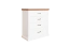 Kommode Lotofaga 20, Farbe: Weiß / Walnuss - 112 x 101 x 48 cm (H x B x T)