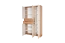 Garderoben Komplett - Set I Gataivai, 5-teilig, Farbe: Beige Hochglanz / Walnuss