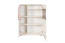 Vitrine Garim 16, Farbe: Beige Hochglanz - 123 x 90 x 40 cm (H x B x T)