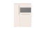 Vitrine Garim 16, Farbe: Beige Hochglanz - 123 x 90 x 40 cm (H x B x T)