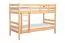 Stockbett für Erwachsene "Easy Premium Line" K20/n, Kopf- und Fußteil gerade, Buche Vollholz massiv Natur - 90 x 200 cm (B X L), teilbar