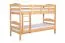 Stockbett für Erwachsene "Easy Premium Line" K21/n, Kopf- und Fußteil gerundet, Buche Vollholz massiv Natur - 90 x 200 cm (B x L), teilbar