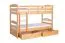 Etagenbett / Stockbett "Easy Premium Line" K18/n inkl. 2 Schubladen und 2 Abdeckblenden, Kopfteil mit Löchern, Buche Vollholz massiv Natur - Liegefläche: 90 x 200 cm, (B x L) teilbar