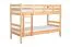 Etagenbett / Stockbett "Easy Premium Line" K20/n, Kopf- und Fußteil gerade, Buche Vollholz massiv Natur - 90 x 200 cm (B X L), teilbar